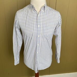 George men S 34-36 button down checker print dress shirt